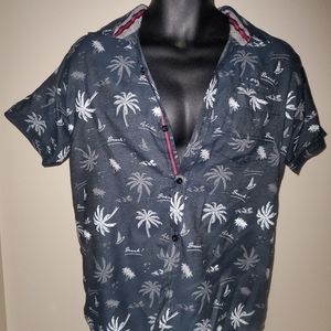 Palm tree button down shirt